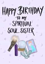 Spiritual soul sister moon and stars card created by Luna Magicis 