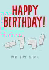 Many Happy Returns Birthday Card created by Floydie