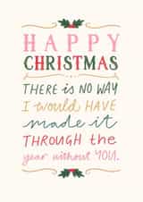 Happy Christmas Friendship Family Thankful Card created by Flourish Paperworks