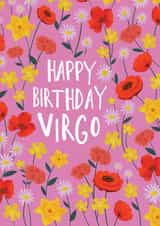 Happy Birthday Virgo Floral Zodiac Card created by Marie Wilkinson