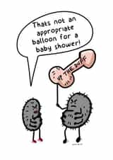 Funny new baby card created by Swearing Sid