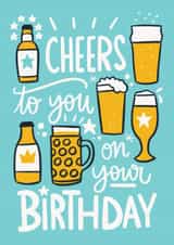 Cheers to you on your birthday 1000 created by Natalia Gonzalez