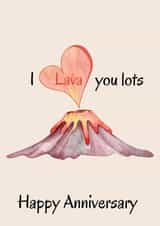 Volcano anniversary card created by SimplyJen