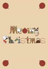 Christmas Cats card created by @hairheadsart