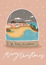 St Ives Snow Globe - Happy Place - Merry Christmas Card created by Nicola Scott