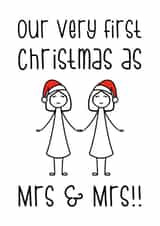 First Christmas Married - Mrs and Mrs created by The Laughing Sloth