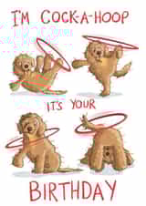 I’m cock-a-hoop it’s your birthday created by Leah Rowe