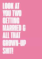 Funny Wedding Card - Grown Up and Married created by Blueberry Nell