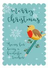 Merry Christmas Teacher created by Ink Pudding