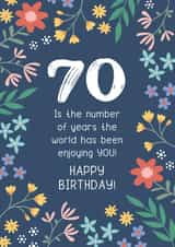 70 Years Enjoying You Birthday Card created by Design By Day