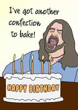 Foo Fighters Cake Birthday Card created by Daft as Duck