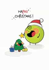 Ha-pea Christmas, Happy Christmas Card, Merry Christmas Peas created by CreateDesigns by Shaista Parveen