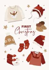 Baby's First Christmas Card created by Betty & Nell
