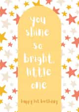 1st Birthday shining star card created by Alina Designs