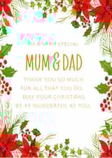 Mum & Dad Poinsettia Christmas Card created by PMPrinted