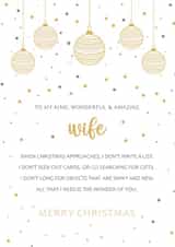 Romantic Christmas card for wife created by RK Designs