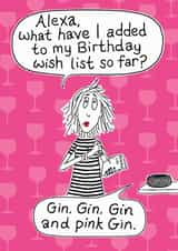 Birthday Gin wish list created by Aimee Beaven