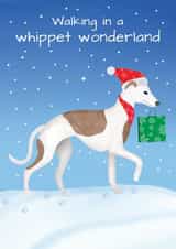 Whippet Wonderland, Funny Dog Owners Christmas Card created by Ostara's Attic