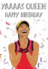Tennis Star Emma Raducanu Birthday Card 1001 created by Replay Prints