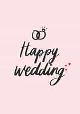 Sweet wedding greetings - Happy wedding typography card created by Shei Anapi
