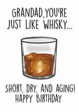 Whisky grandad birthday card created by Ain't It Fun