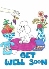 Get Well Soon Poodle Dog created by Cards by Gem
