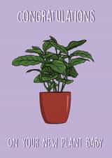 Funny New Plant Baby Card - Plant Parent created by Canny Crafted