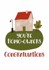 New home card for the joint mortgage lenders. created by Superlush Cards