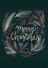 Modern Christmas wreath created by Lucrecia Caporale