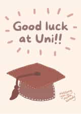 Good luck at uni! (miss you already) created by charley creative