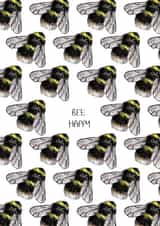 BEE HAPPY Greetings Card created by Jemma Leigh Conway