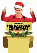 Funny Christmas Card - Nicola Sturgeon, First Minister of Scotland created by Mrs Best Paper Co.