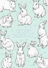 Hoppy Birthday Bunny Card created by Bekka's Illustrations