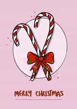 Merry Christmas Candy Cane card created by Doodling Bec