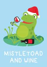 Mistletoad and Wine Christmas Card created by Michael Cutler