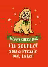 Cute Cockapoo Christmas card for the dog lover created by The Typecast Gallery