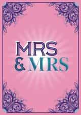 Mrs & Mrs Congratulations Card created by olliebrownillustration