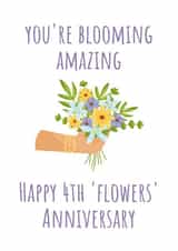 Fourth Anniversary - You're Blooming Amazing - Flowers created by A Bee's Designs