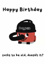 Henry Hoover birthday card created by Zoë Nash