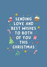 Cute Christmas Card For A Couple - Parents - Love and Best Wishes created by Fliss Muir