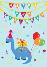 Dino 4th Birthday Card created by @Laura Lonsdale Designs