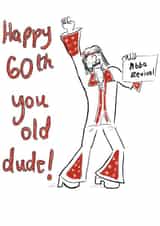 A funny 60th birthday card created by Kathryn Doodle Player