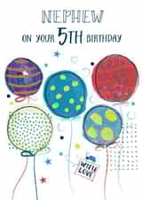 Classic Birthday Card - For Nephew - 5th Birthday created by Katie Phythian Design