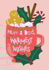 Christmas Card for mum and dad: Warmest Wishes created by Zoe Spry