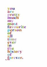 Favourite person ever love and friendship card created by Uplift Studio