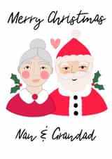 Nan and grandad christmas card / grandparents  created by EmilyKateCo