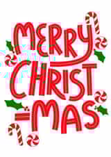 Merry christmas card / candy cane card created by EmilyKateCo