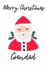 Merry christmas grandad card / santa claus card created by EmilyKateCo