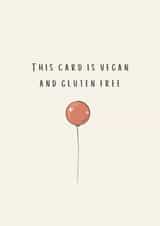Gluten Free Vegan and Dairy Free Card created by Purrygood