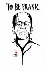 Frankenstein Monster Gothic Horror Valentines Love Anniversary Card created by Cursed Cards